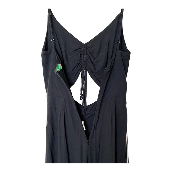 FARM Rio Wide Leg Ruched Chest Cut Out Front Jumpsuit Playsuit Black XS - Picture 8 of 15